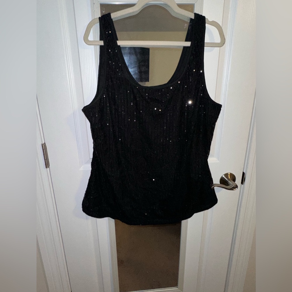 Black Sparkle Tank Top